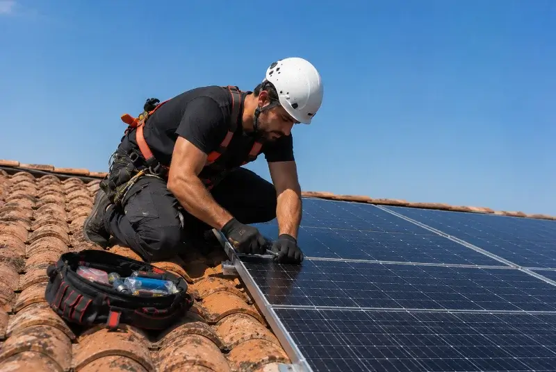 Maintenance et monitoring de panneaux solaires à Mandagout